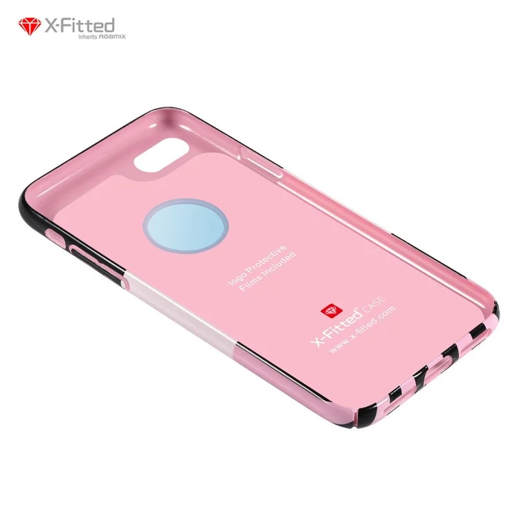 X-FITTED 3D Bowknot Pattern Painting PC Hard Phone Case for iPhone 8/7 4.7 inch - Metal Bowknot / Colorful Strips
