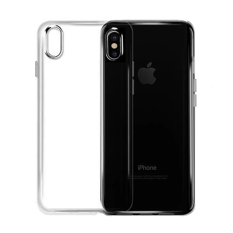 X-FITTED Clear TPU Soft Back Phone Cover  for iPhone X - Transparent