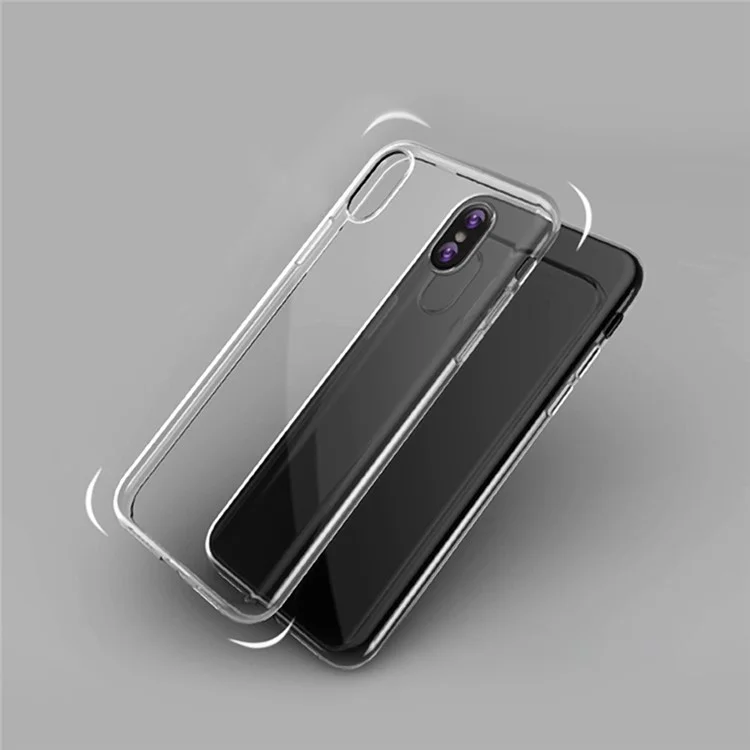 X-FITTED Clear TPU Soft Back Phone Cover  for iPhone X - Transparent