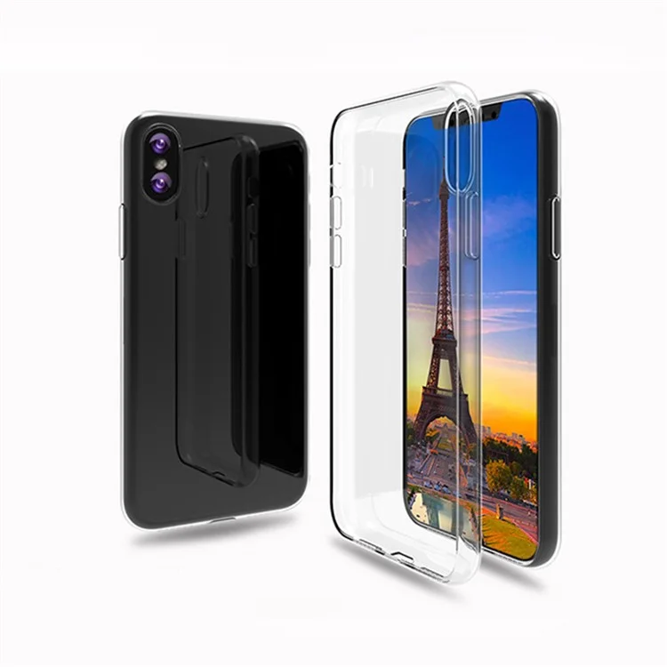 X-FITTED Clear TPU Soft Back Phone Cover  for iPhone X - Transparent