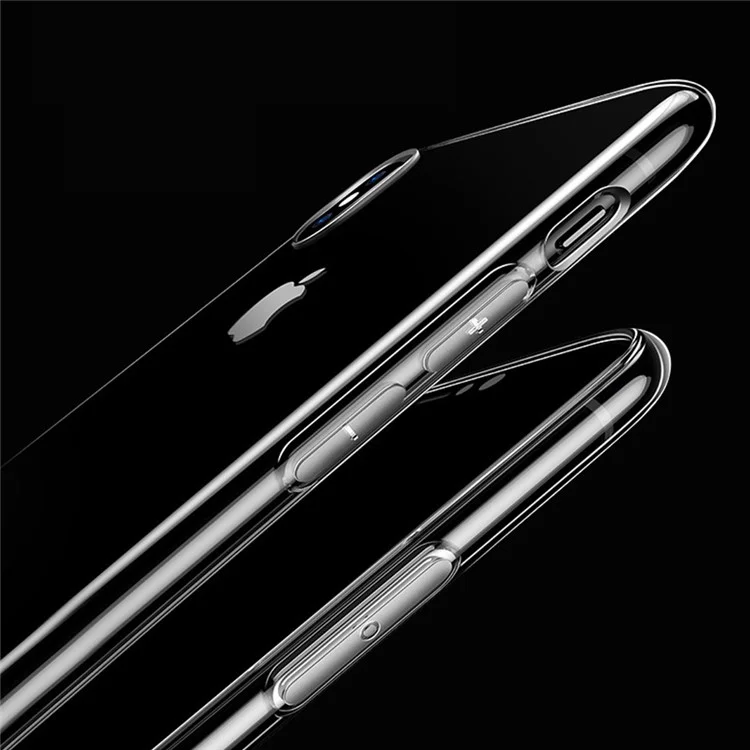 X-FITTED Clear TPU Soft Back Phone Cover  for iPhone X - Transparent