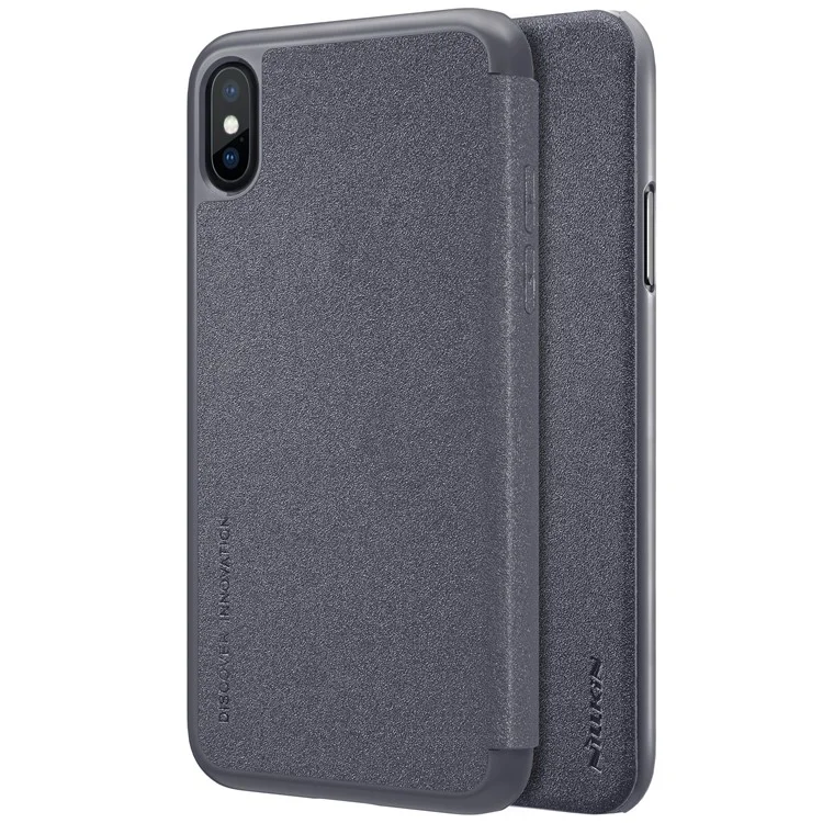 NILLKIN Sparkle Series Folio Leather Case for iPhone X - Black