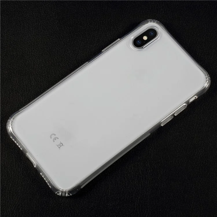 Drop-resistant Clear TPU Mobile Phone Case for iPhone X/Ten 5.8 inch - Transparent