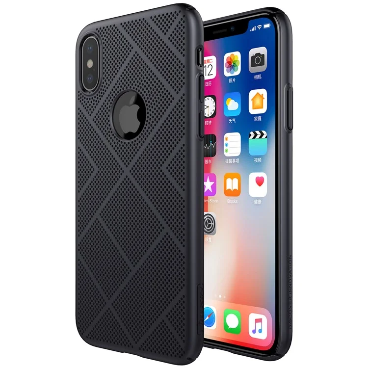 NILLKIN Air Series Heat Dissipation Matte PC Hard Case for iPhone X/10 - Black