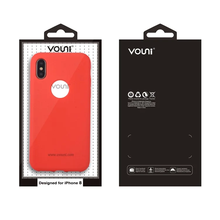 VOUNI Yue Series Liquid Silicone Back Case for iPhone X / Ten 5.8 inch - Black