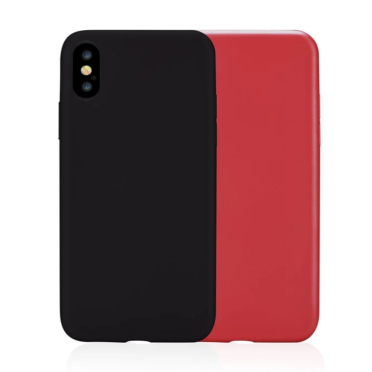 VOUNI Cheerful Series Soft TPU Back Case for iPhone X / Ten 5.8 inch - Black
