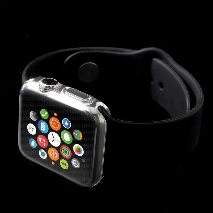 Clear TPU Protective Cover Case with Non-slip Inner for Apple Watch 38mm Series 3 2 1