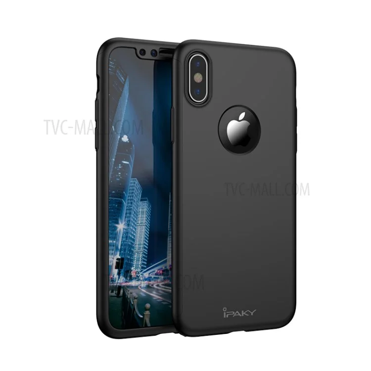 IPAKY Full Protection Hard Plastic Case for iPhone X/10 - Black