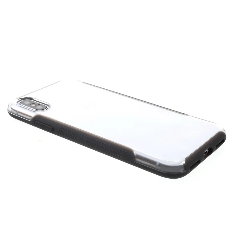Transparent PC + TPU Hybrid Back Mobile Cover for iPhone X - Transparent