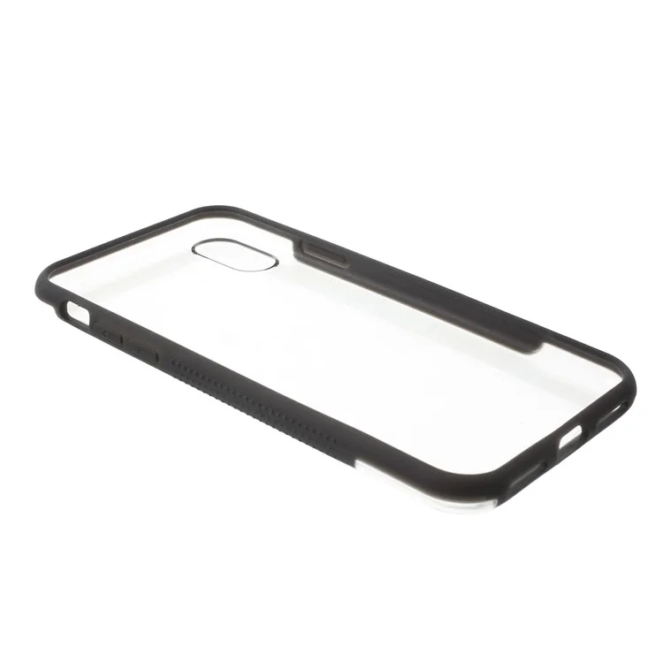 Transparent PC + TPU Hybrid Back Mobile Cover for iPhone X - Transparent