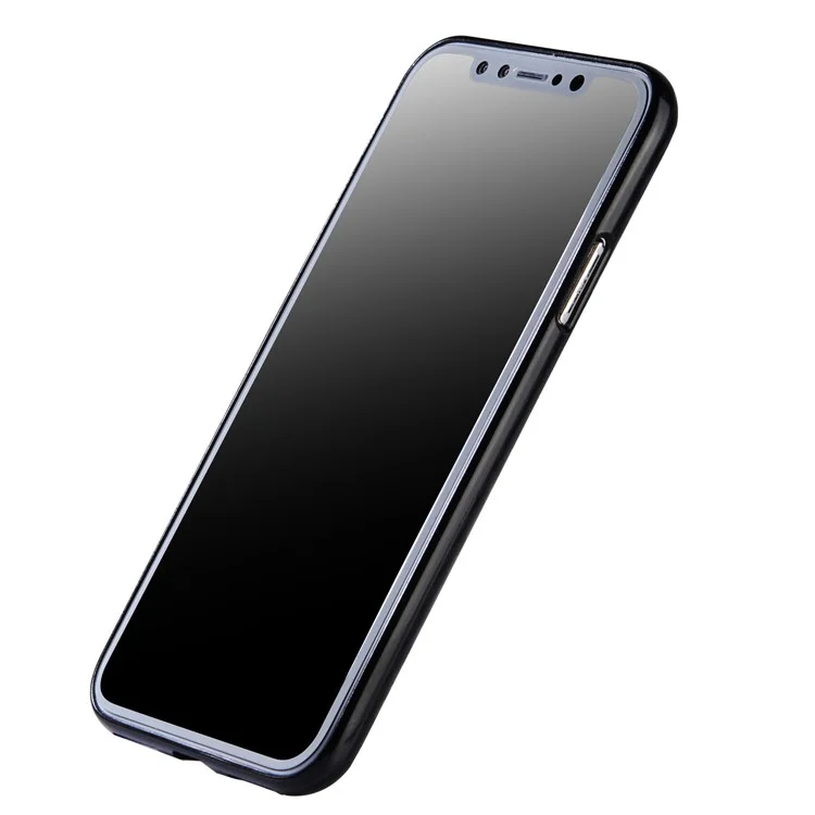 SULADA Carbon Fiber TPU Plating Back Case for iPhone X/10 - Black