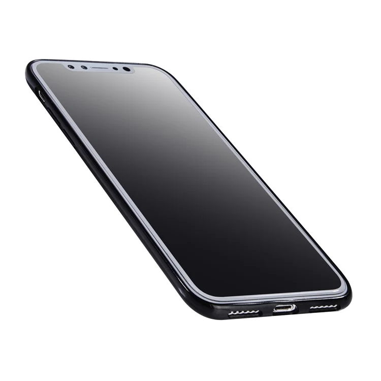 SULADA Carbon Fiber TPU Plating Back Case for iPhone X/10 - Black