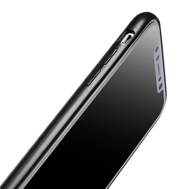 SULADA Carbon Fiber TPU Plating Back Case for iPhone X/10 - Black