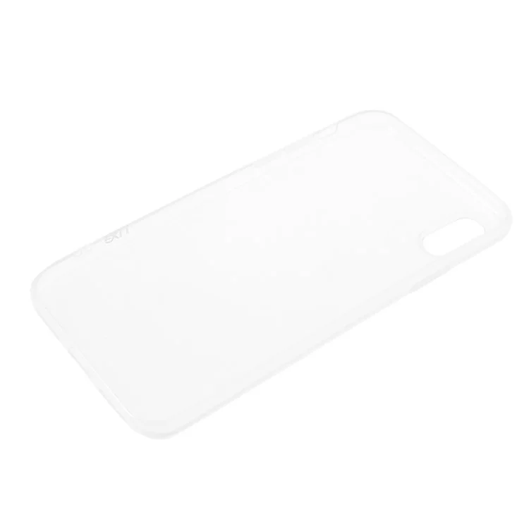 NXE Transparent TPU Mobile Case + Black Tempered Glass Screen Protector for iPhone X/10 - Black