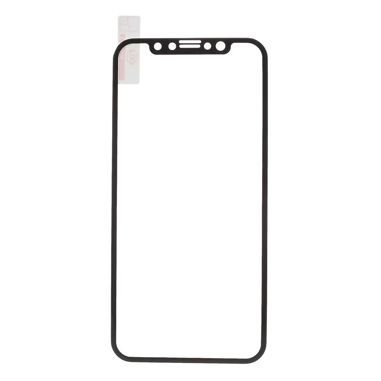 NXE Transparent TPU Mobile Case + Black Tempered Glass Screen Protector for iPhone X/10 - Black