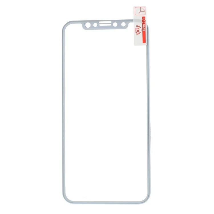 NXE Transparent TPU Mobile Case + Black Tempered Glass Screen Protector for iPhone X/10 - Black