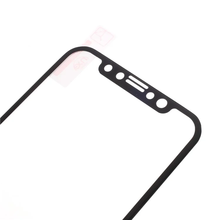 NXE Transparent TPU Mobile Case + Black Tempered Glass Screen Protector for iPhone X/10 - Black