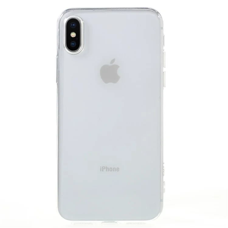 NXE Transparent TPU Mobile Case + Black Tempered Glass Screen Protector for iPhone X/10 - Black