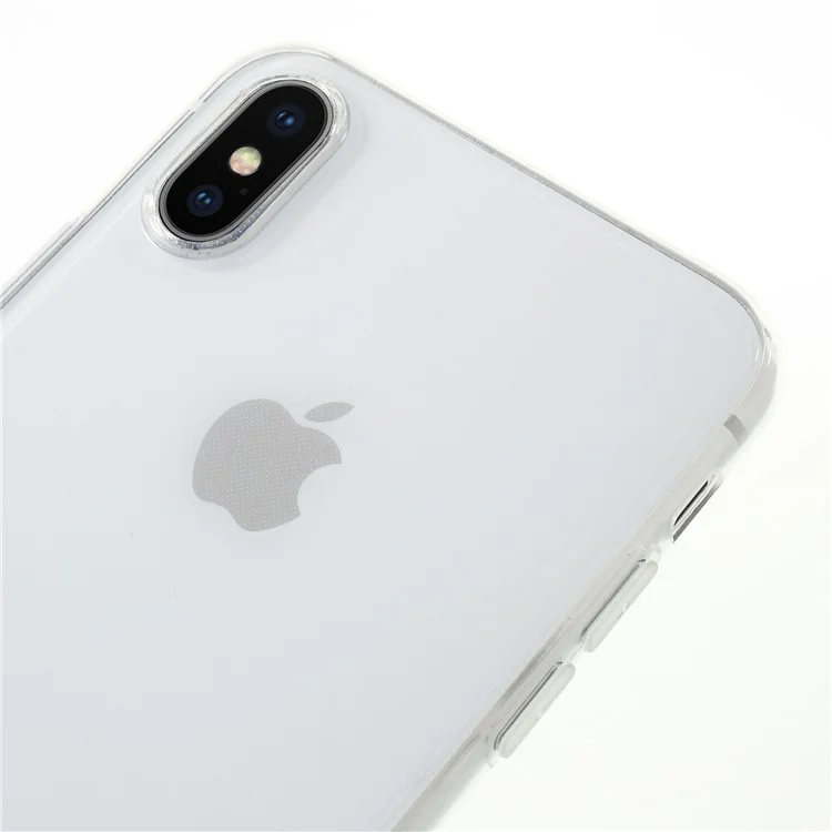 NXE Transparent TPU Mobile Case + Black Tempered Glass Screen Protector for iPhone X/10 - Black