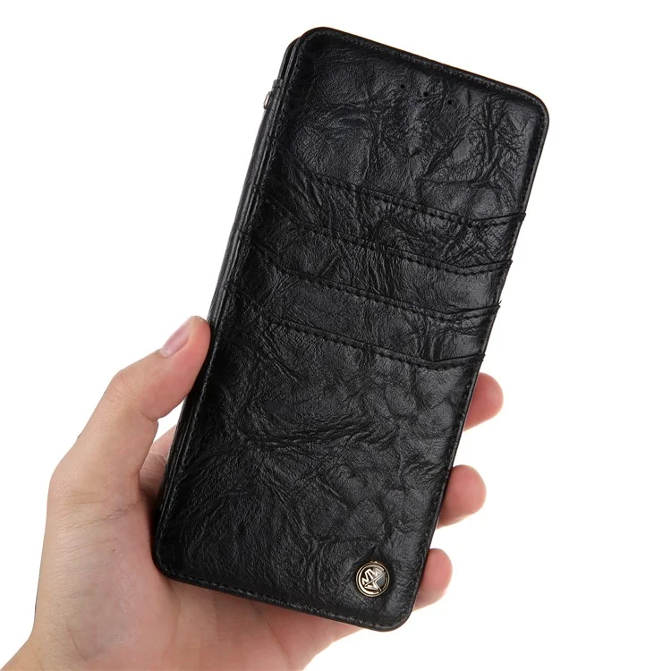CMAI2 Retro Textured Leather Multiple Card Slots Flip Case for iPhone 8 Plus / 7 Plus - Black