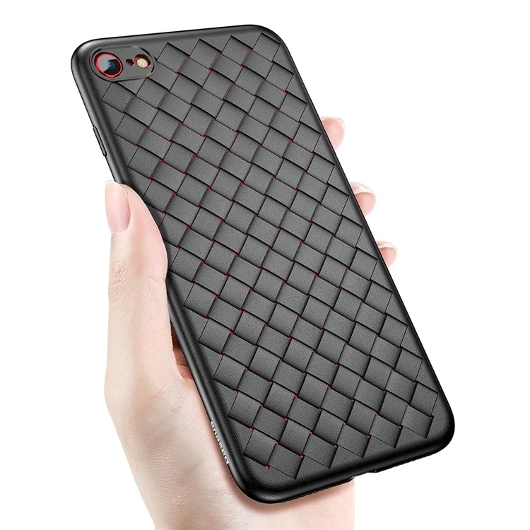 BASEUS BV Woven Texture Heat Dissipation TPU Back Case for iPhone 8/7 4.7 inch - Black