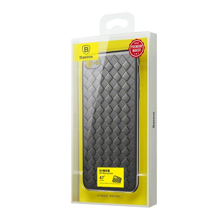 BASEUS BV Woven Texture Heat Dissipation TPU Back Case for iPhone 8/7 4.7 inch - Black