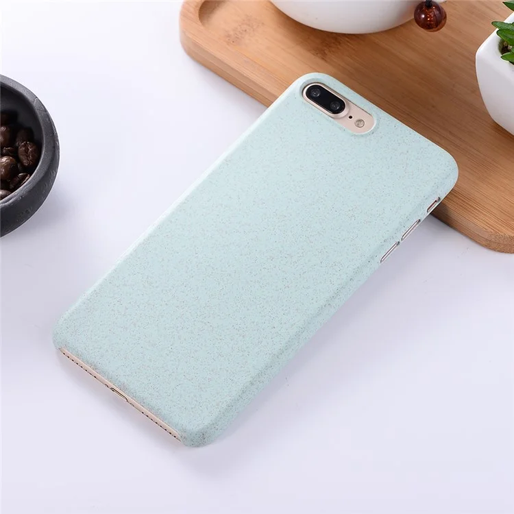 Anti-fingerprint Slim Environmental PC Case for iPhone 8 Plus / 7 Plus 5.5 inch - Cyan