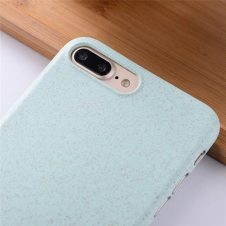 Anti-fingerprint Slim Environmental PC Case for iPhone 8 Plus / 7 Plus 5.5 inch - Cyan