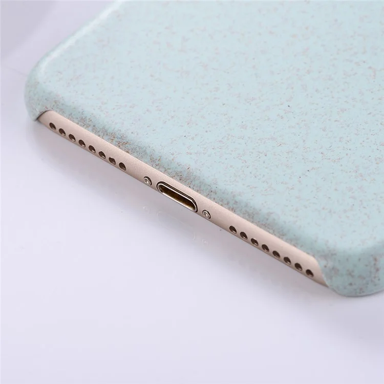 Anti-fingerprint Slim Environmental PC Case for iPhone 8 Plus / 7 Plus 5.5 inch - Cyan