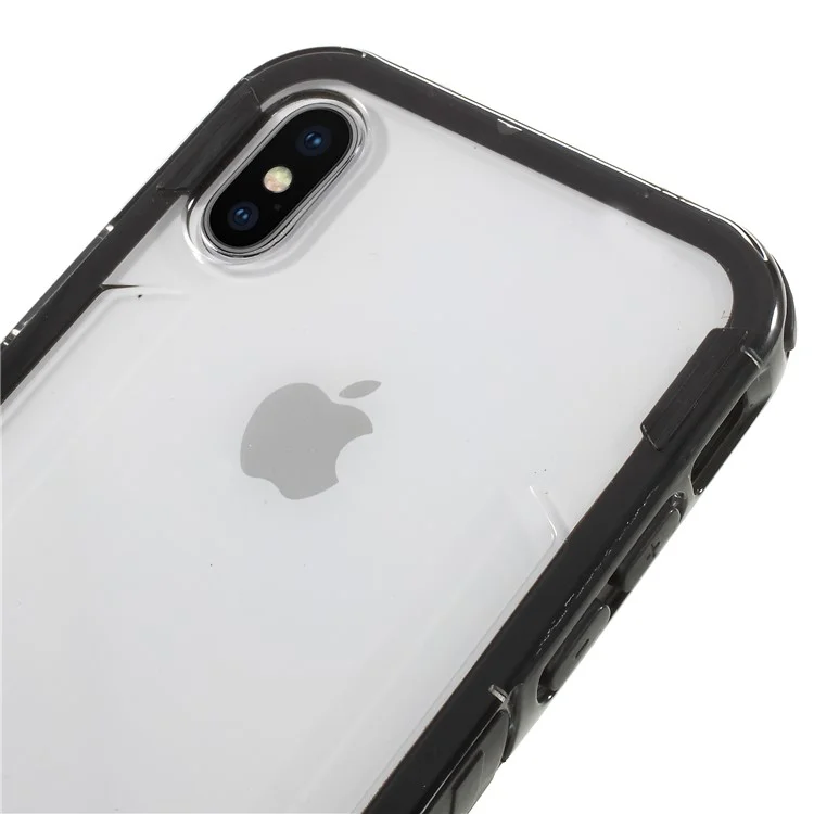 Dual Color Armor TPU + PC Hybrid Case for iPhone X/10 - Black