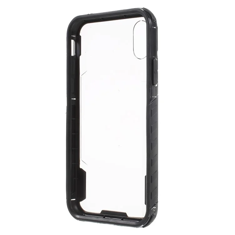 Dual Color Armor TPU + PC Hybrid Case for iPhone X/10 - Black