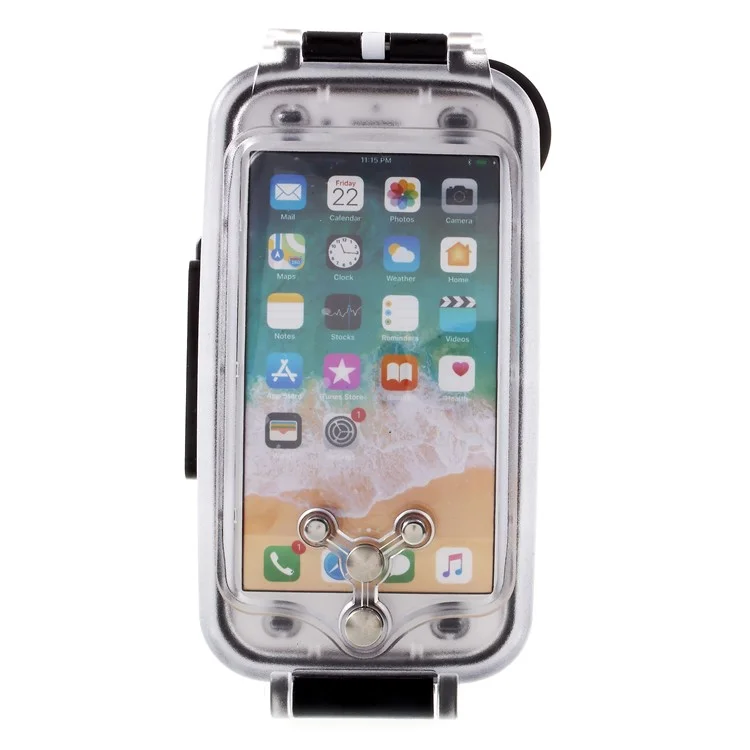 MEIKON 40m/130ft IPX8 Waterproof Underwater Diving Case for iPhone 8 Plus 5.5 inch - Black