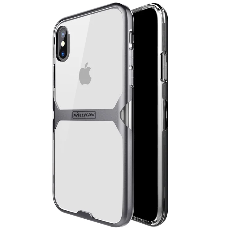 NILLKIN Crystal Case for iPhone X/10 5.8 inch PC + TPU Hybrid Case - Grey