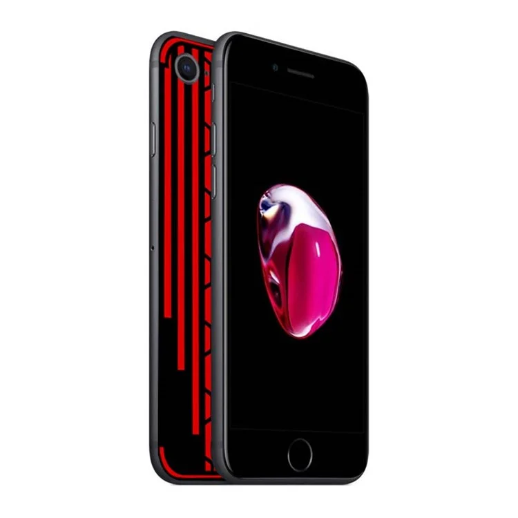 NXE Bee Butterfly 2 Series Honeycomb Pattern Painting TPU Mobile Cover for iPhone 8 / 7 4.7 inch - Red