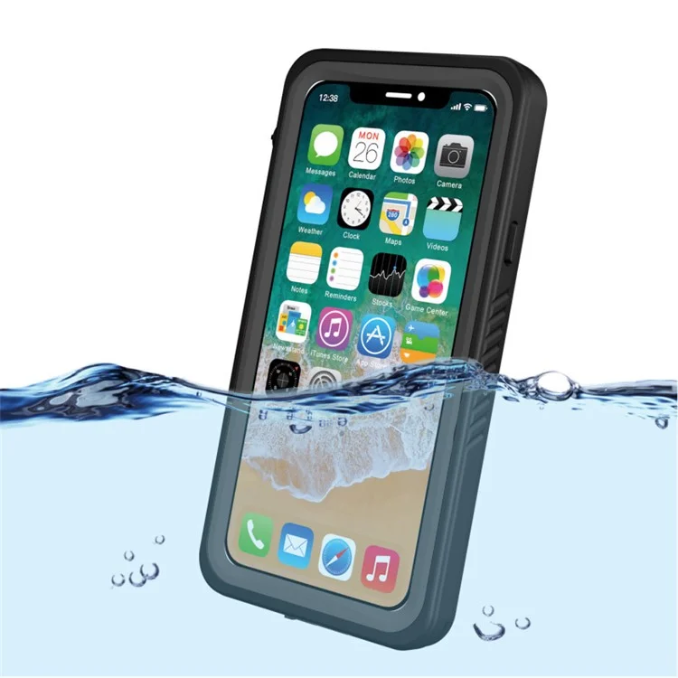 Underwater Waterproof PC+TPU Shell for iPhone X - Red