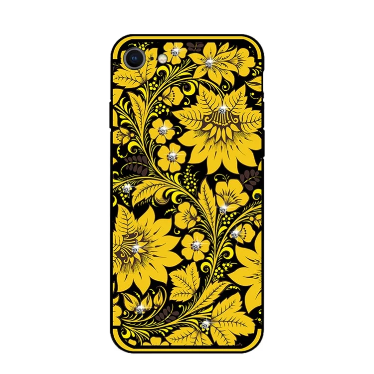 10Pcs/Set NXE Rhinestine Autumn Pattern TPU Back Case for iPhone 8 / 7 4.7-inch - Style A