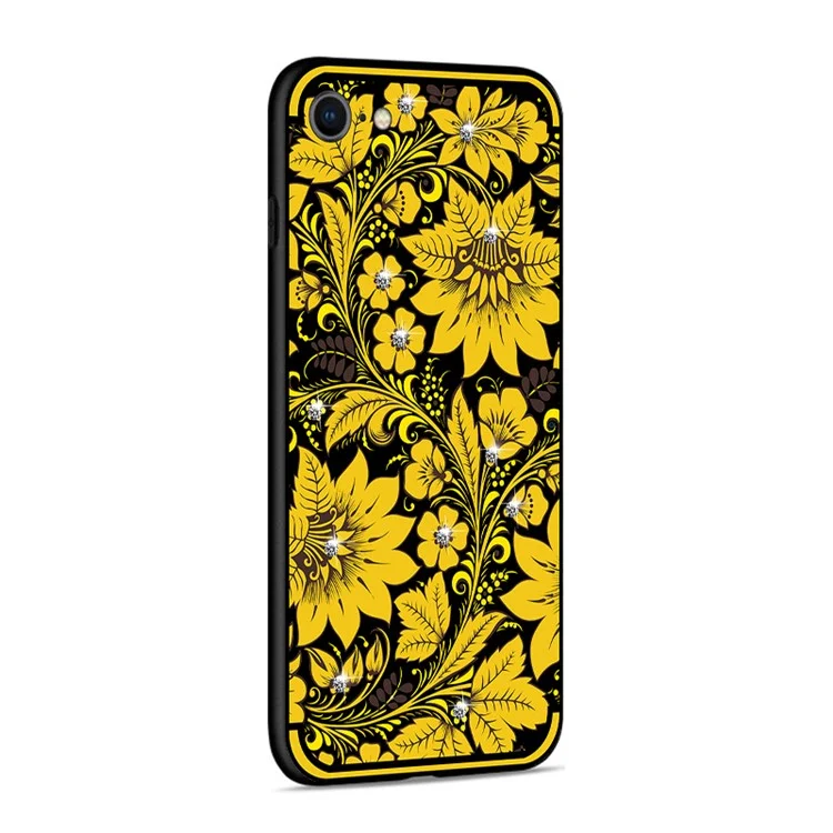 10Pcs/Set NXE Rhinestine Autumn Pattern TPU Back Case for iPhone 8 / 7 4.7-inch - Style A