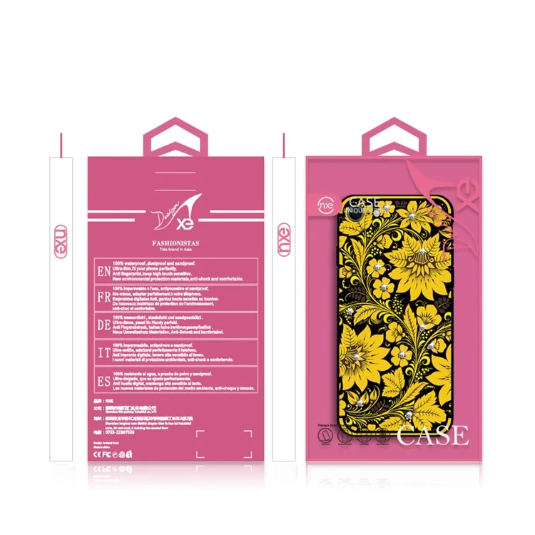 10Pcs/Set NXE Rhinestine Autumn Pattern TPU Back Case for iPhone 8 / 7 4.7-inch - Style A