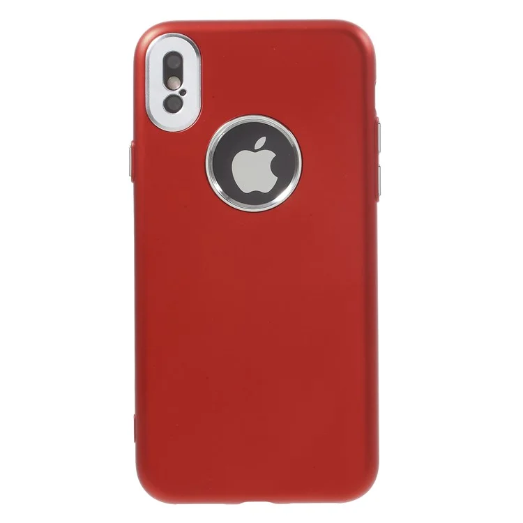 G-CASE Elegant Series Rubberized TPU Gel Cover for iPhone X/Ten 5.8 inch - Red