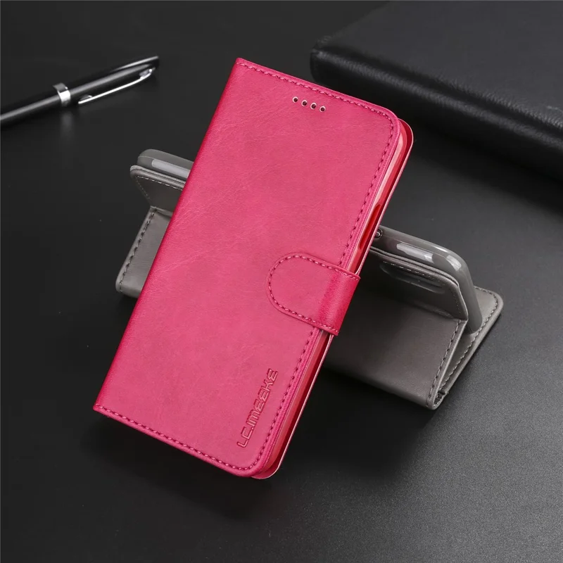LC.IMEEKE Wallet Stand Leather Case Accessory for iPhone X/10 - Rose