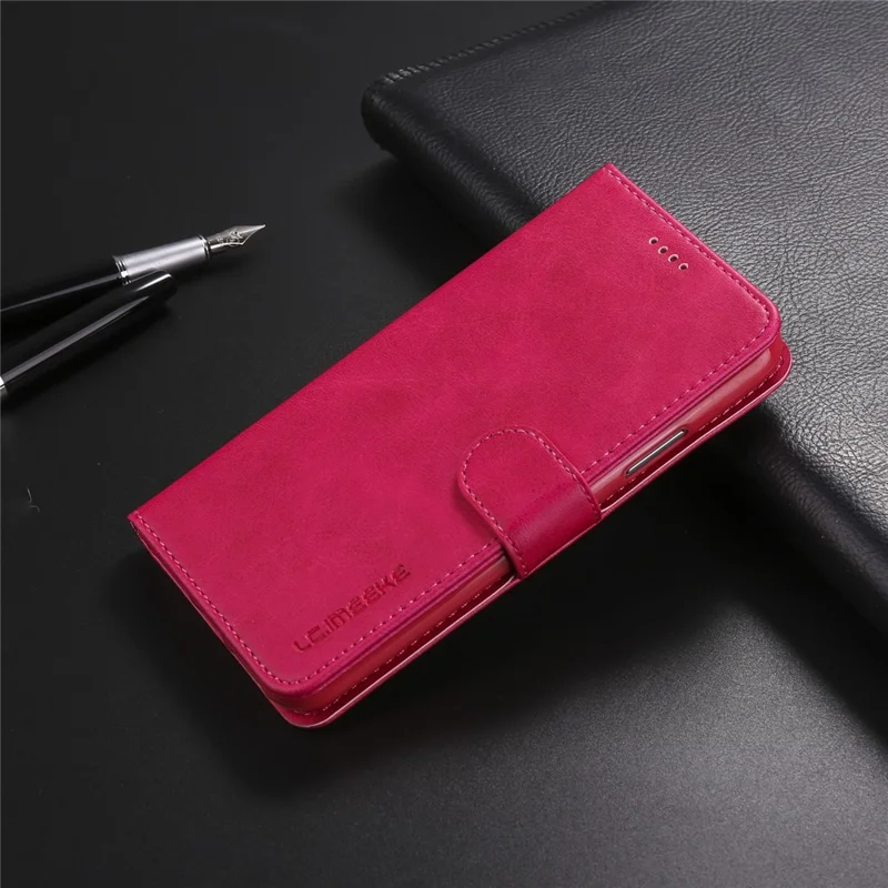 LC.IMEEKE Wallet Stand Leather Case Accessory for iPhone X/10 - Rose
