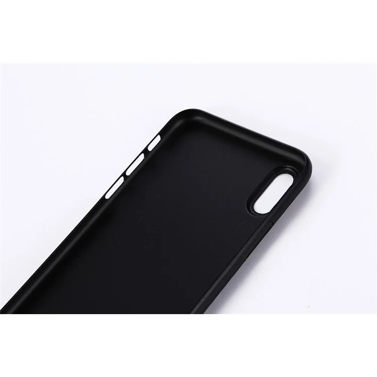Carbon Fiber Texture Soft TPU Back Cover for iPhone X - Black