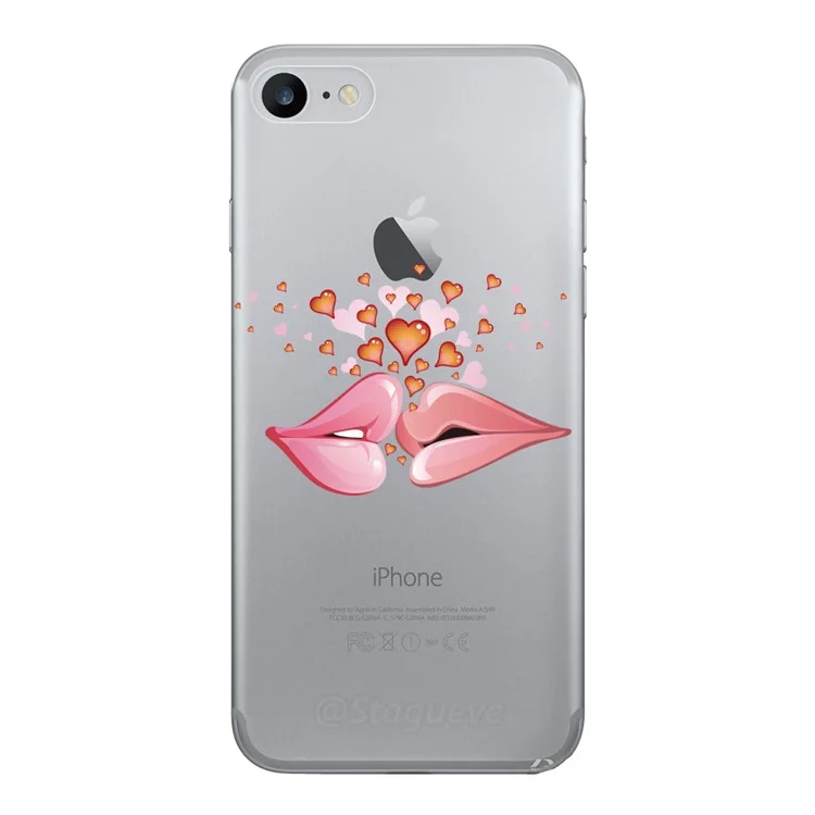 Softlyfit Lip Series Patterned Soft TPU Case for iPhone 6s / 6 4.7-inch - Love Kissing Lips