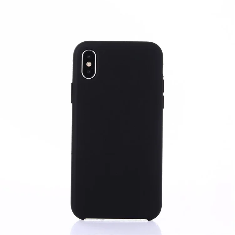 Silky Feel Liquid Silicone Protective Cover for iPhone X/Ten 5.8 inch - Black