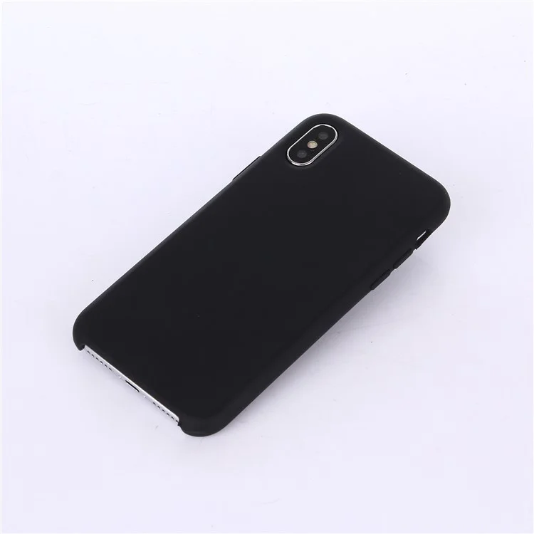 Silky Feel Liquid Silicone Protective Cover for iPhone X/Ten 5.8 inch - Black