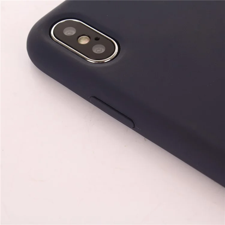 Silky Feel Liquid Silicone Protective Cover for iPhone X/Ten 5.8 inch - Black