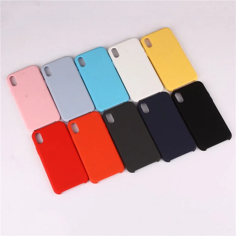 Silky Feel Liquid Silicone Protective Cover for iPhone X/Ten 5.8 inch - Black