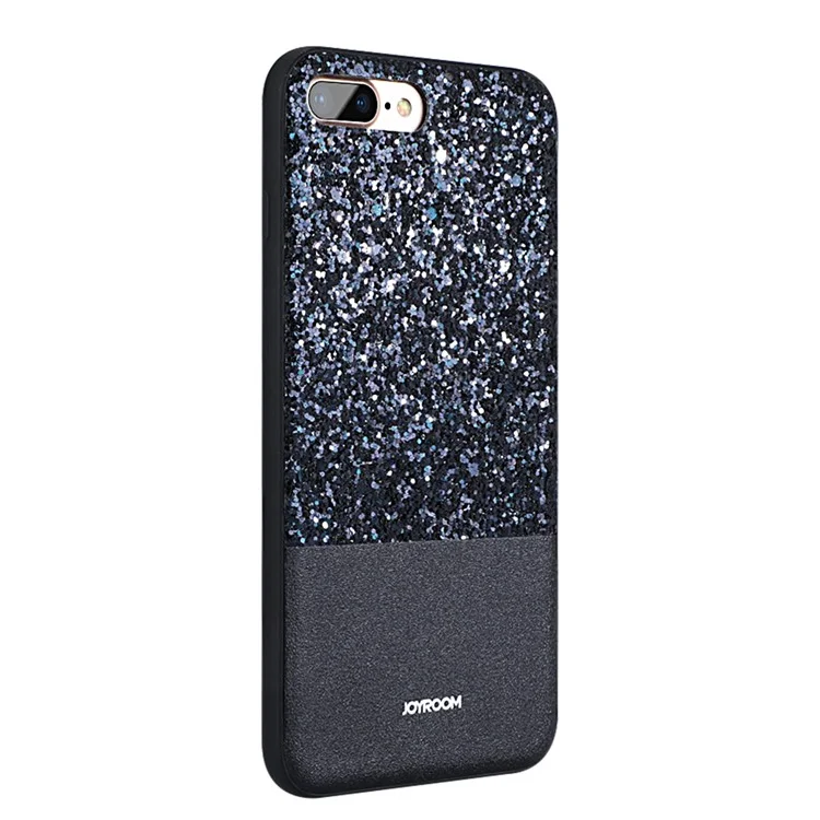 JOYROOM Bravery Series Ultra-thin Bling Glitter PC Cover for iPhone 8 Plus / 7 Plus - Black