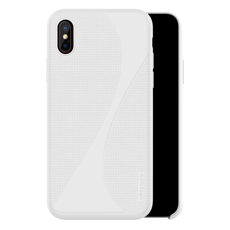 NILLKIN Flex ?Series Liquid Silicone PC Hybrid Cover for iPhone X (Ten) - White