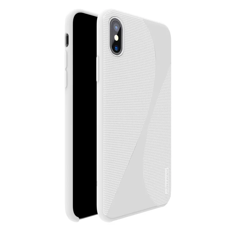 NILLKIN Flex ?Series Liquid Silicone PC Hybrid Cover for iPhone X (Ten) - White